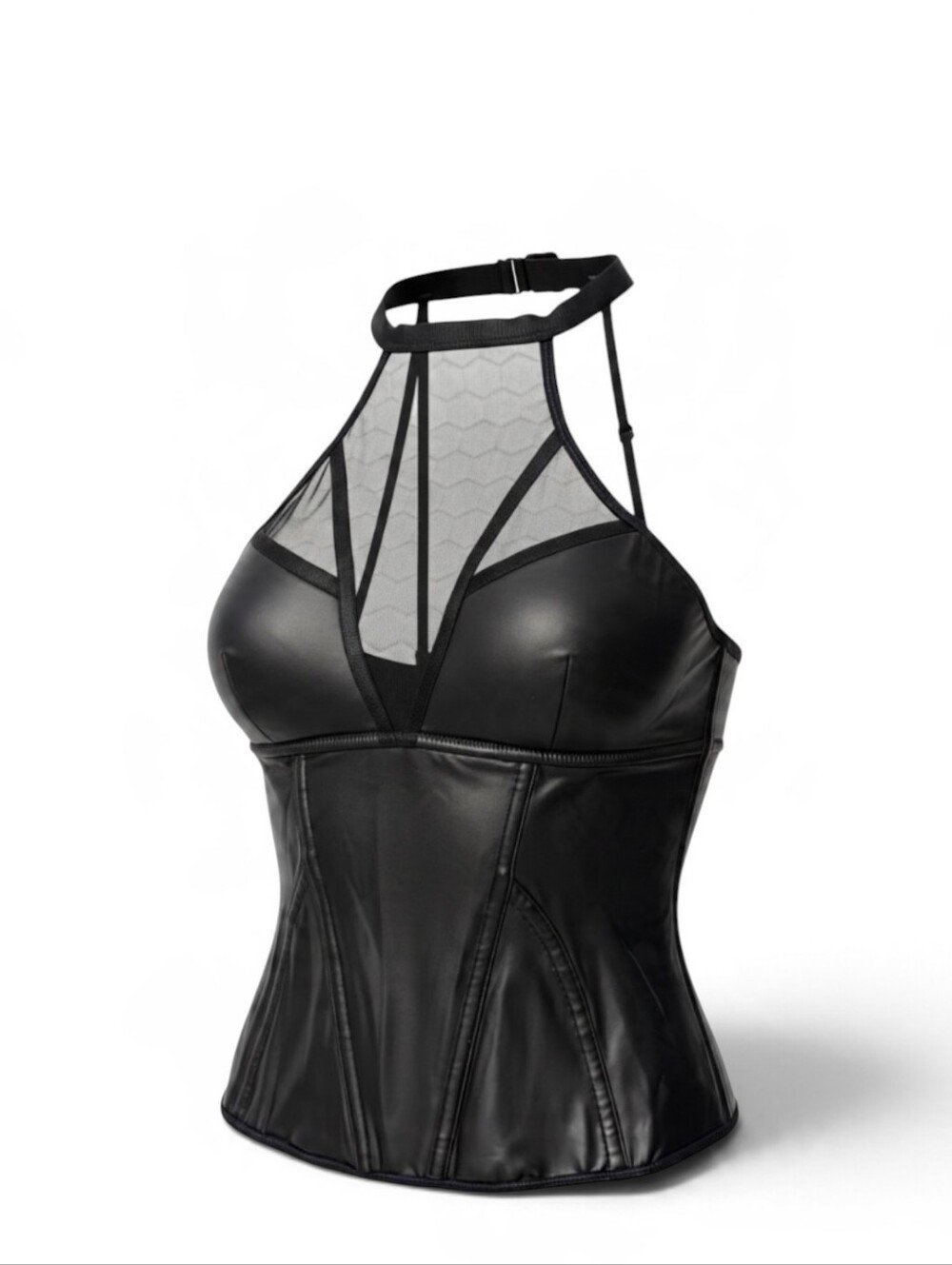 Like New! Darque Latex Dominatrix Corset Halter Top